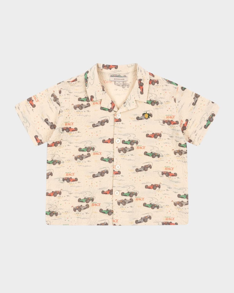 Boy's Elliot Race Car Button Down Shirt, Size 18M-10